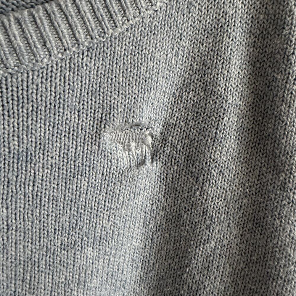 Abercrombie & Fitch Light Blue Off the Shoulder Sweater Womens M Casual - Picture 5 of 6